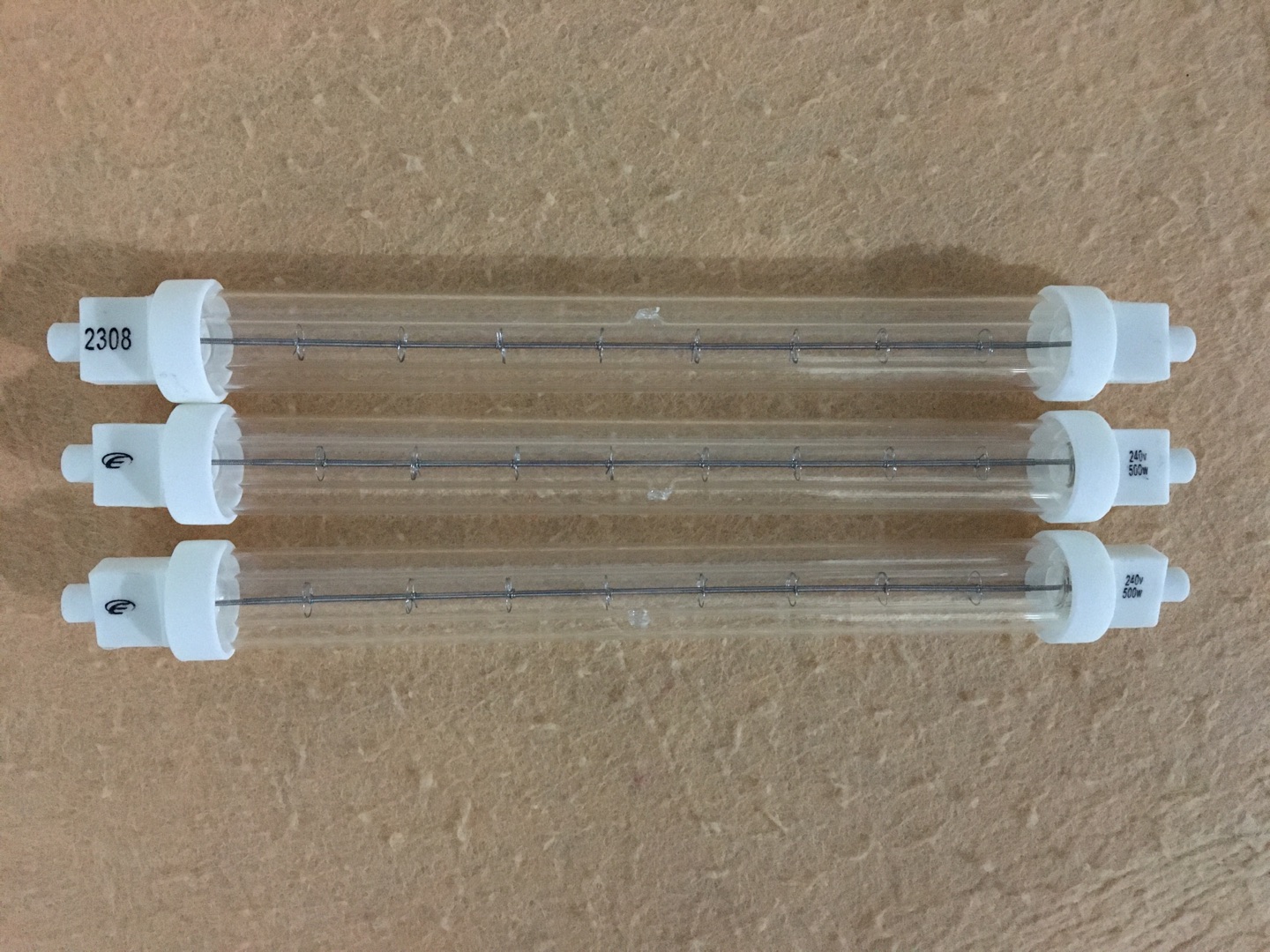 Lampada alogena a infrarossi per riscaldamento di alta qualità onde medie 950mm 415V 2000W