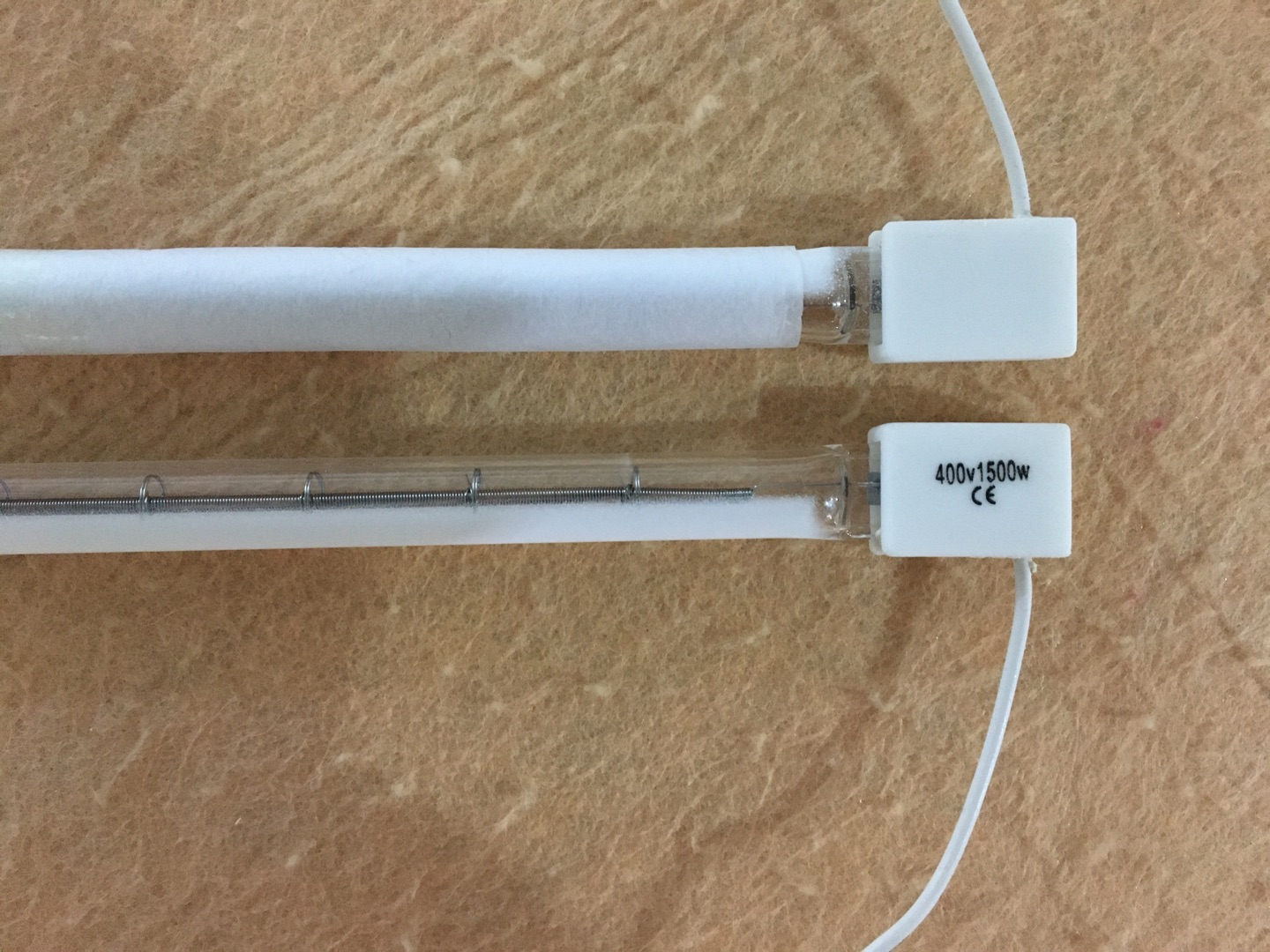 Tubo di riscaldamento al quarzo alogeno riflettente bianco 230V 2000W